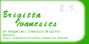 brigitta ivancsics business card